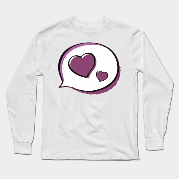 BTS butter heart purple Long Sleeve T-Shirt by Oricca